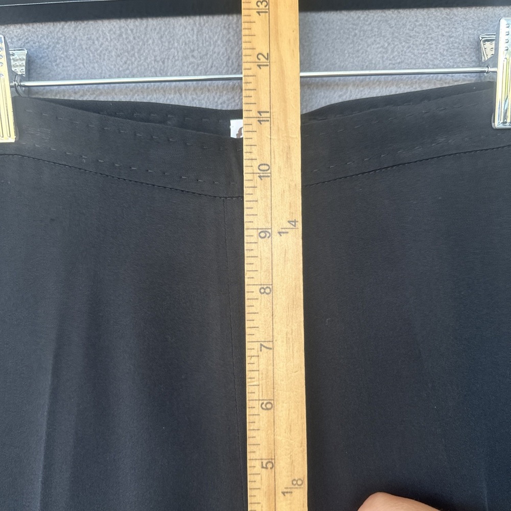 NWT Agnona 100% Silk Trouser Pants Womens Size EU 42 US 6 Black Quiet Luxury - Picture 7 of 10